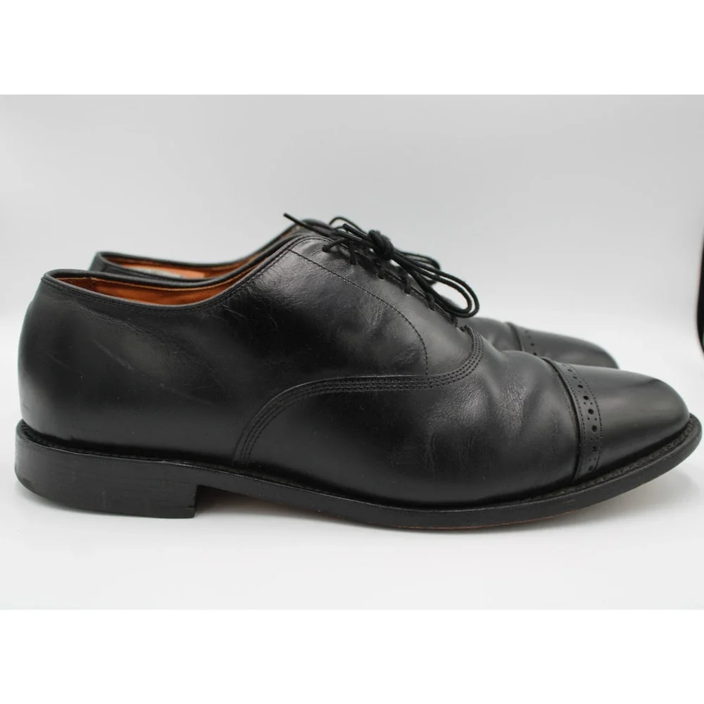 Size 11.5 - Allen Edmonds Byron Cap-Toe Black Leather Oxford Dress Shoe